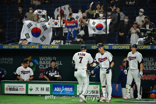 2023 WBC 한국 대표팀 김하성(7번), 이정후./게티이미지코리아
