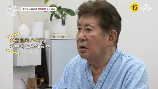 높은 성호르몬 수치를 보인 배우 김용건./종합편성채널 채널A 예능프로그램 