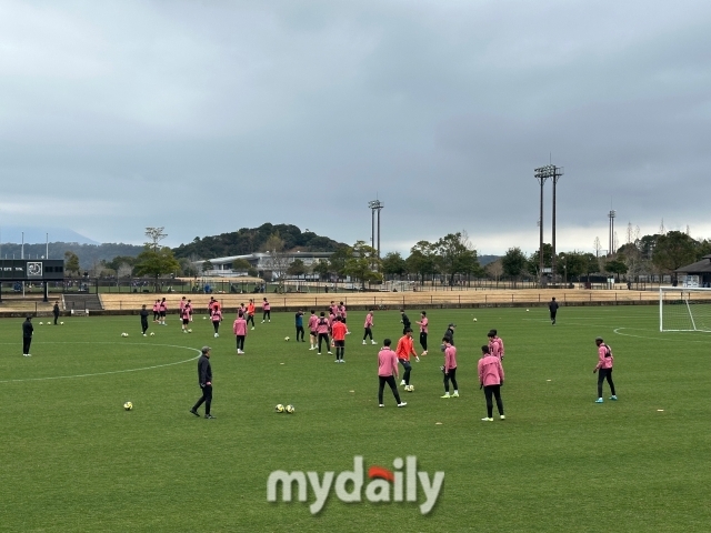 지난 2일 일본 가고시마에서 전지 훈련을 진행 중인 제주SK/최병진 기자
