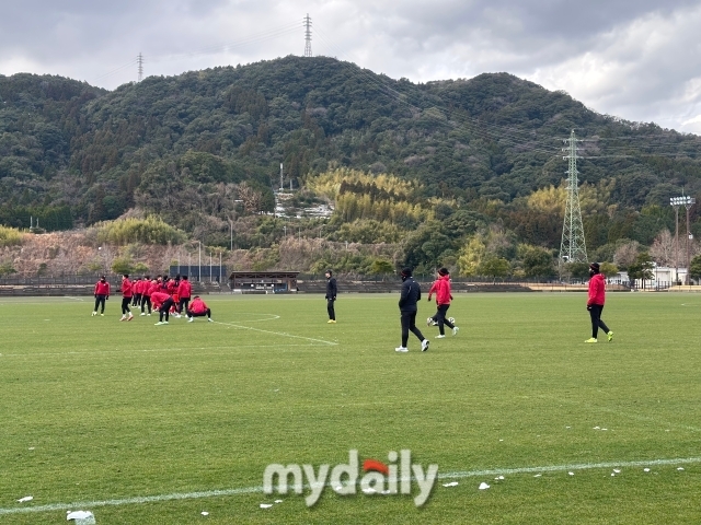 5일 일본 가고시마에서 훈련을 진행한 FC서울/최병진 기자