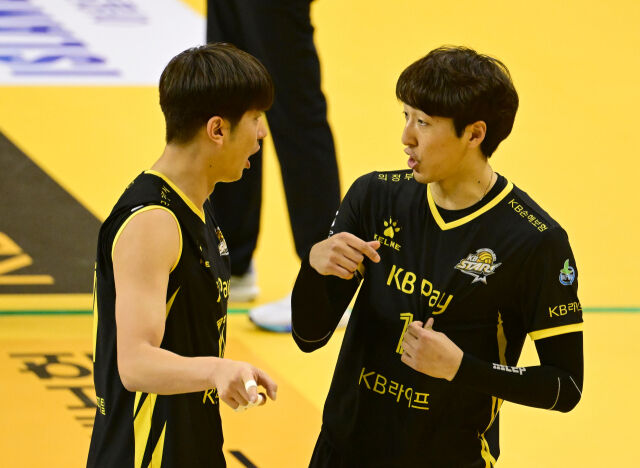 KB손해보험 박상하와 차영석./KOVO