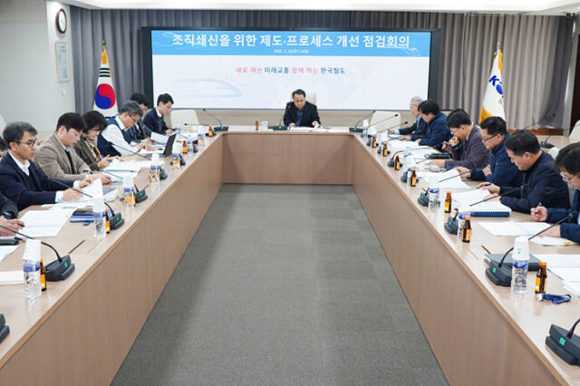 코레일이 12일 대전사옥에서 조직쇄신을 위한 제도·프로세스 개선 점검회의를 개최했다./코레일