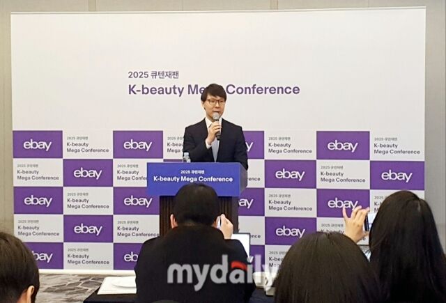 구자현 이베이재팬 대표가 기자간담회에서 답변을 하고 있다. /방금숙 기자