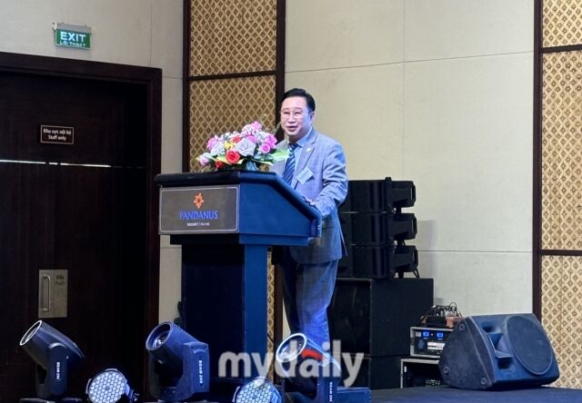 이창근 주한 베트남 관광대사가 환영사를 하고 있다./황효원 기자