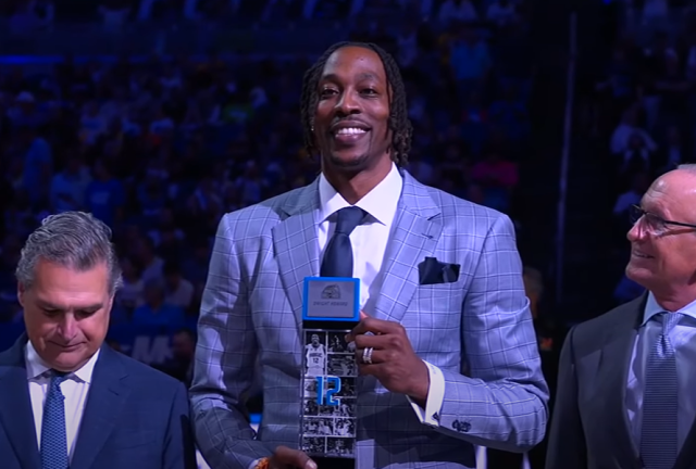 올랜도 매직 명예의 전당에 입성한 드와이트 하워드. /NBA 제공