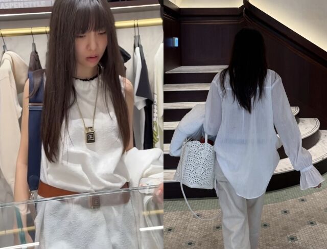 황신혜 딸 이진이(왼쪽)와 황신혜의 뒷모습/ 황신혜 SNS
