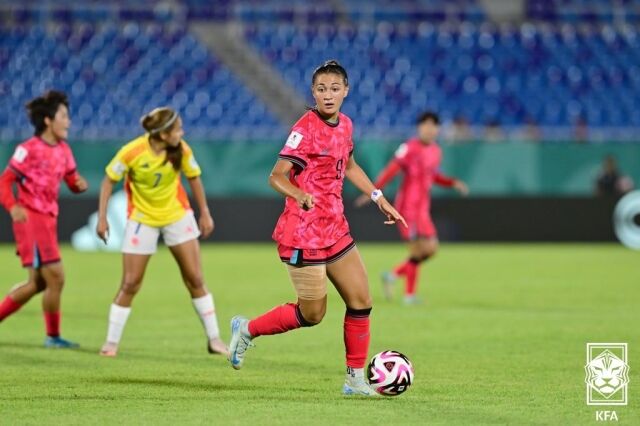 케이시 유진페어의 지난해 U-17 월드컵 경기장면./대한축구협회