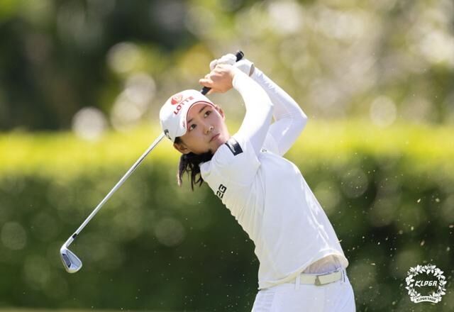황유민의 경기 모습. /KLPGA