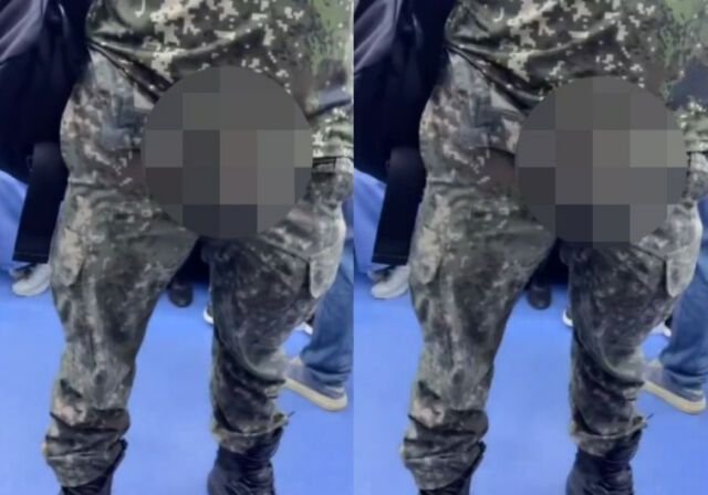 지하철에서 중요 부위를 노출한 남성./엑스 캡처