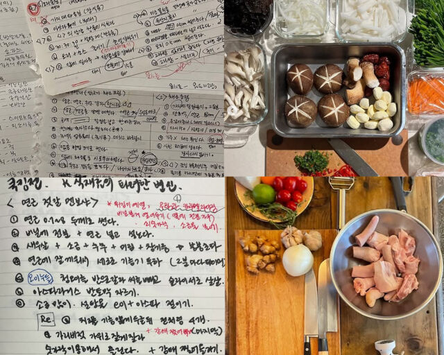 효민이 요리를 위해 공부한 흔적을 공개했다. / 효민 소셜미디어 캡처 