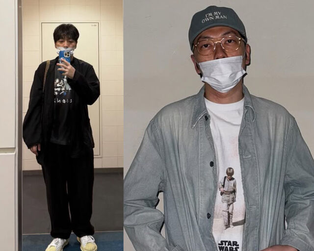 이동휘가 홍진경이 사준 옷을 입고 자랑하고 있다. / 이동휘 소셜미디어 캡처 
