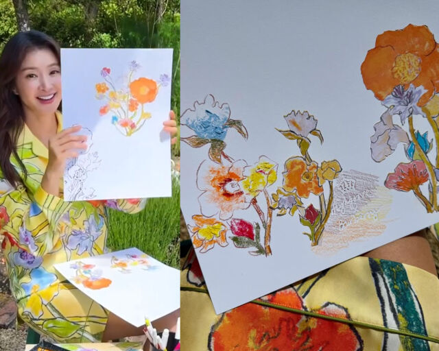 이시영이 현 영국 국왕 찰스 3세의 저택에 방문했다. / 이시영 소셜미디어 캡처